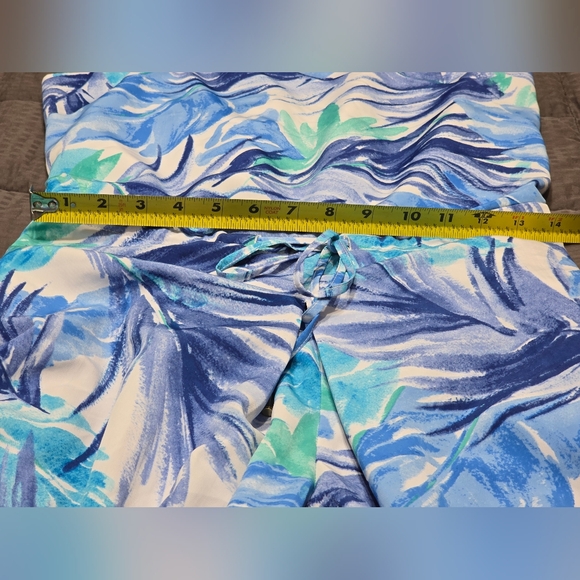 Lauren Ralph Lauren Beach Palm Tree Tie Waist Romper Women's Size 4 - Picture 10 of 10